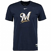 Milwaukee Brewers Nike Collection Legend Logo 1.5 Performance WEM T-Shirt - Navy Blue,baseball caps,new era cap wholesale,wholesale hats